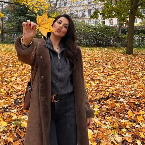 Manteau réversible en fausse fourrure avec capuche